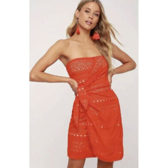 Free People Dresses & Skirts - Free People Oceanside Strapless Crotchet Dress-XS
